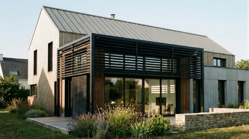 Brise-soleil orientable pour baie vitrée