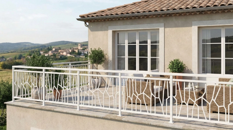 Garde-corps en verre design contemporain