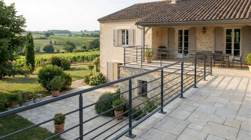 Garde-corps sur mesure pour terrasse